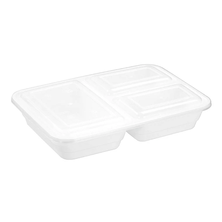 L&L Food Prep 3 Section Containers, 1200ml, 8pk - Image 3