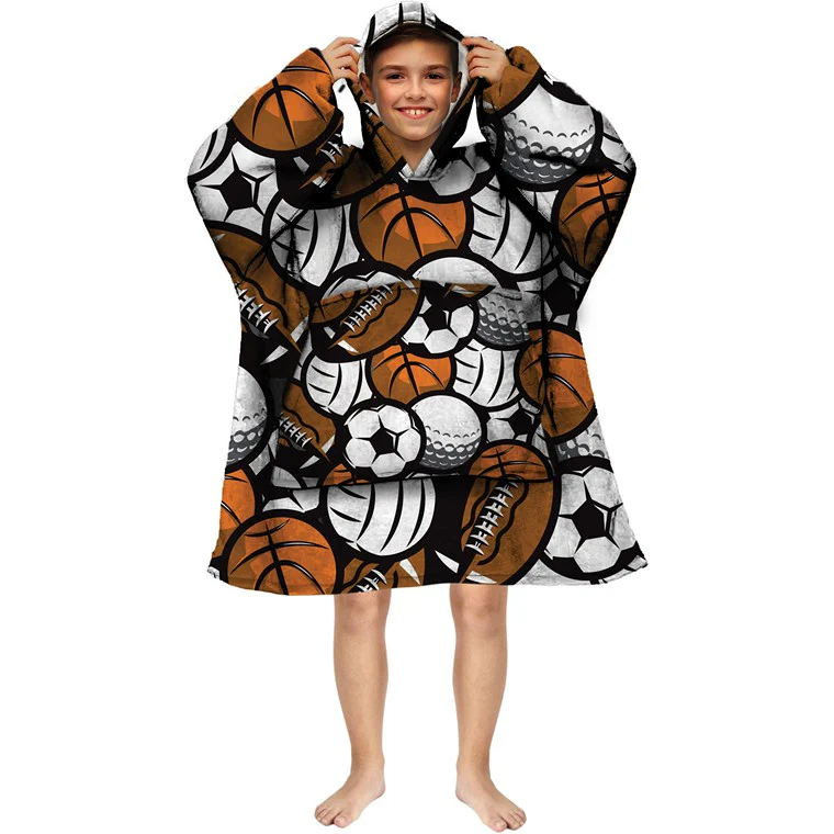 Boys Cuddle Hoodie, Print 1, 4 Asstd Designs - Image 2