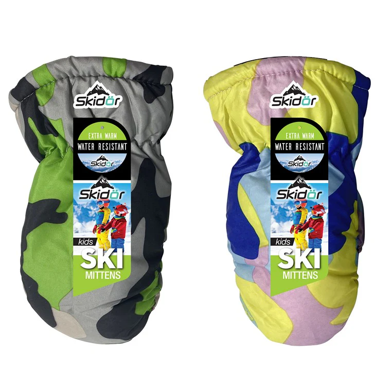 Kids Ski Mittens, 2 Asstd Colours - Image 3