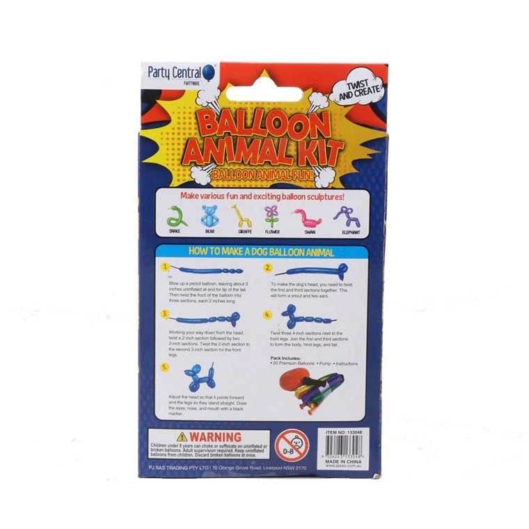Animal Balloon Kit w/ Pump, 20pce - Image 2