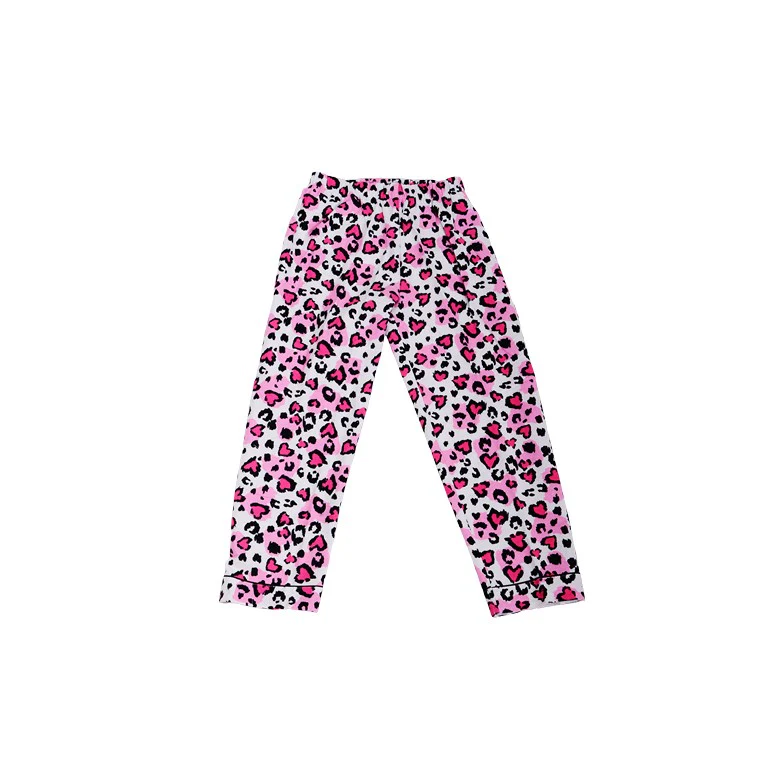 Flannel PJ Set, Love Leopard, Size 10 - Image 4