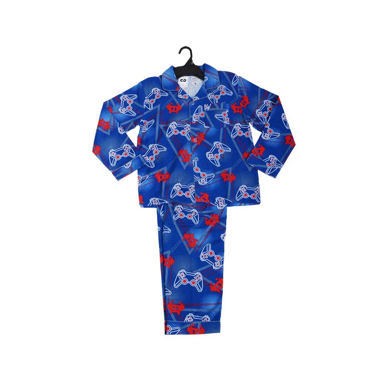 Flannel PJ Set, Gamer, Size 12 - Image 2