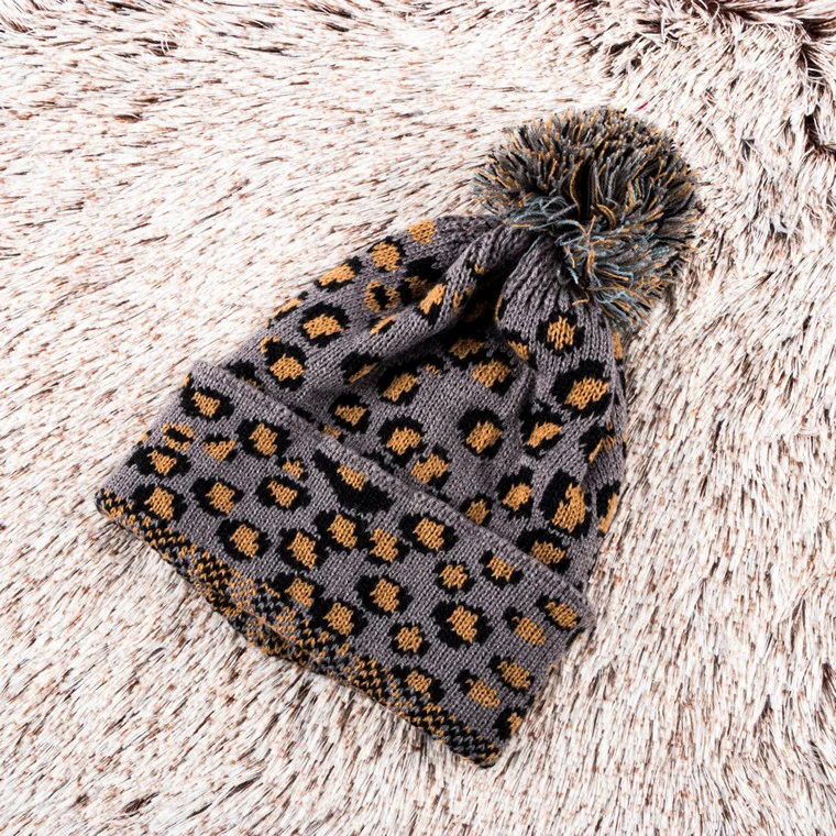 Ladies Heat Control Beanie Animal Black - Image 2