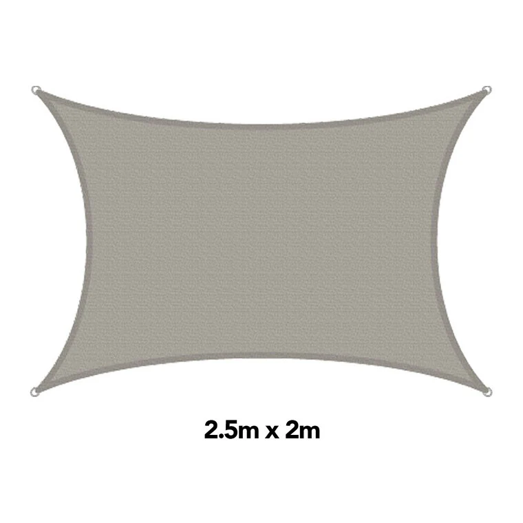 H&G Shade Sail Rectangle Sandstone, 2.5x2m