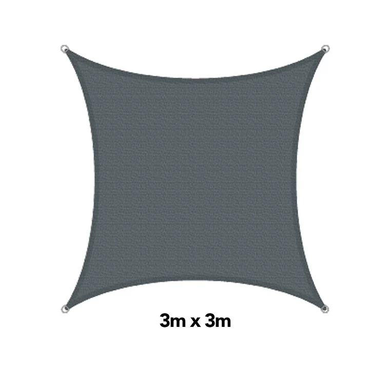 H&G Shade Sail Square Silver, 3x3m
