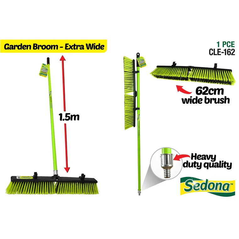Xtra Kleen Outdoor Broom, 1.5m Long Handle - Image 2